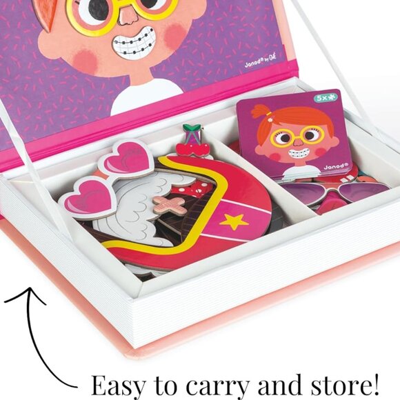 New Sealed Janod Magneti’Book Girl’s Crazy Faces-3-8 Years - Picture 6 of 14